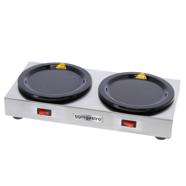 Płyta grzewcza- 120 W - na 2 dzbanki do kawy lub herbaty o średnicy 174 mm każdy	