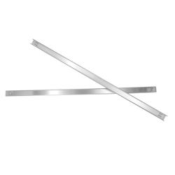(2 pcs) Paire de glissières en inox - pour grille de support - Longueur : 436mm - pour TRBGKF
