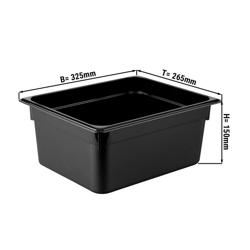 Polycarbonate Gastronorm Container GN 1/2 – Black – Height: 150 mm