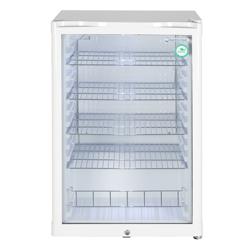 GASTRO-COOL | Frigorífico de bar - 540mm - 130 litros - com 1 porta de vidro - Branco