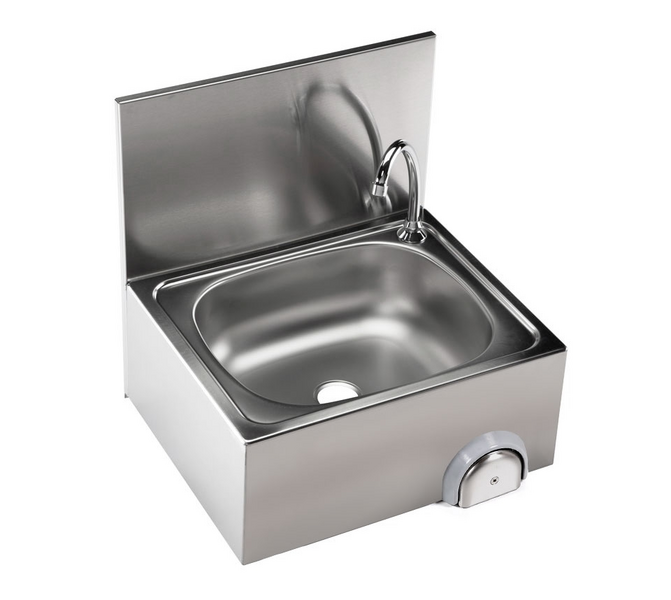Lavoar de spalat maini 50 x 50 cm cu baterie (pentru apă calda si rece)