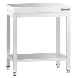 Виробничий стіл PREMIUM з нержавіючої сталі - 700x700 мм - з нижньою полицею, без бортика