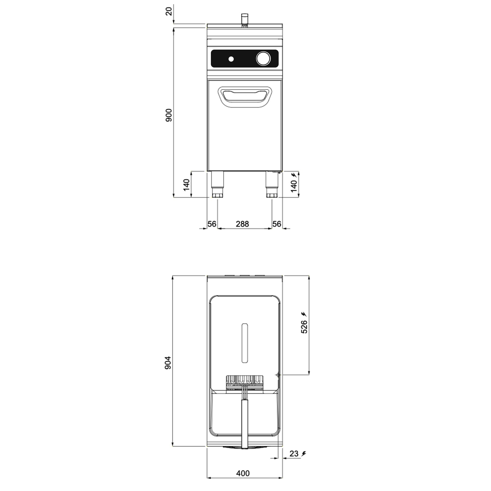 Friteuse électrique – 18 litres – 18 kW – Bflex Digital