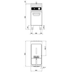 Friteuza electrică - 18 litri - 18 kW - Bflex Digital