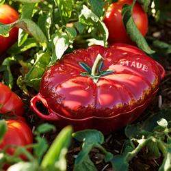 STAUB | CERAMIQUE - Kookpot - Tomaatvorm - Ø 160mm - Keramiek - Kersenrood