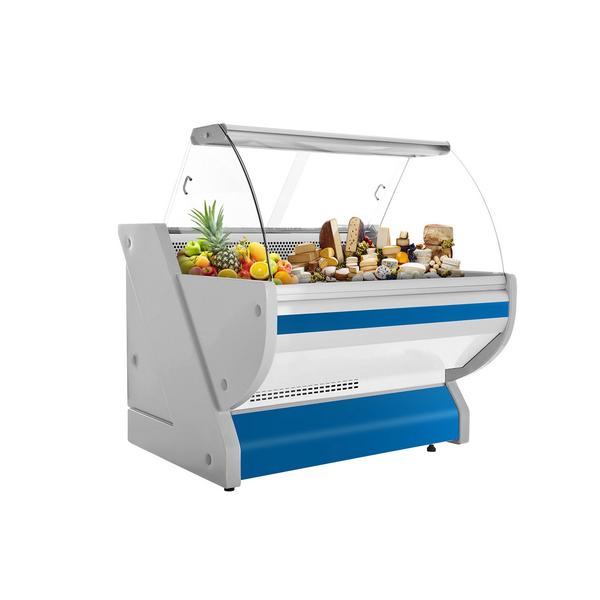 Vetrina refrigerata - 1100mm - con illuminazione - pannello frontale blu