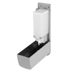 AIR-WOLF | Distributore di sapone e disinfettante con pulsante - 1200 ml - Acciaio inox