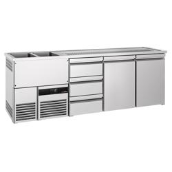 Barkoelkast PREMIUM - 2500x700mm - 2 deuren & 3 laden