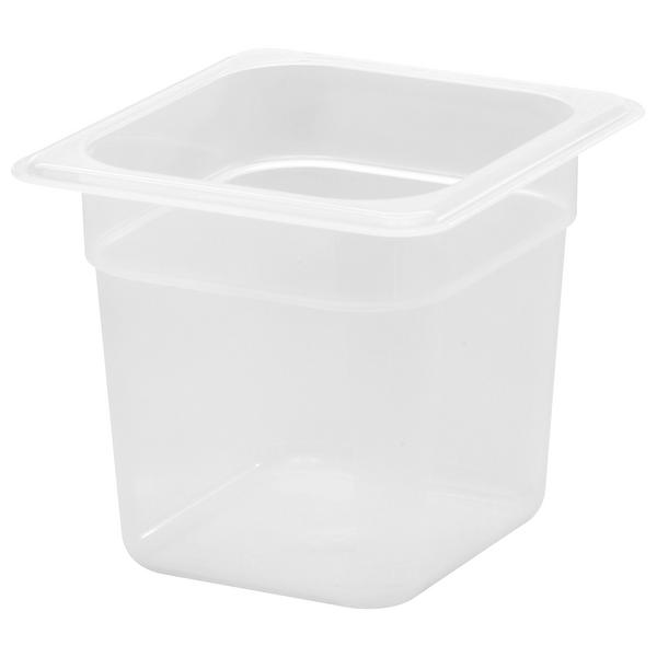 (6 pièces) CAMBRO | Contenants GN 1/6 en polypropylène – laiteux – hauteur : 150 mm         
