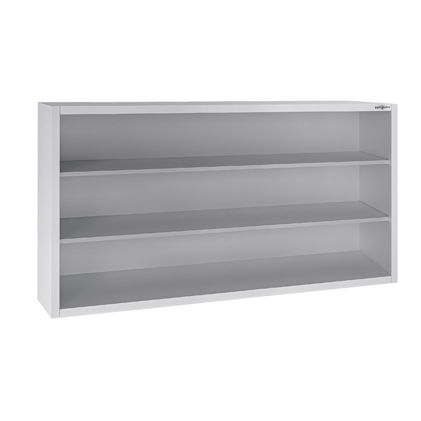 Szafka wisząca naścienna ze stali nierdzewnej ECO - 1800x400 mm - bez drzwi przesuwnych o wysokości 1000 mm
