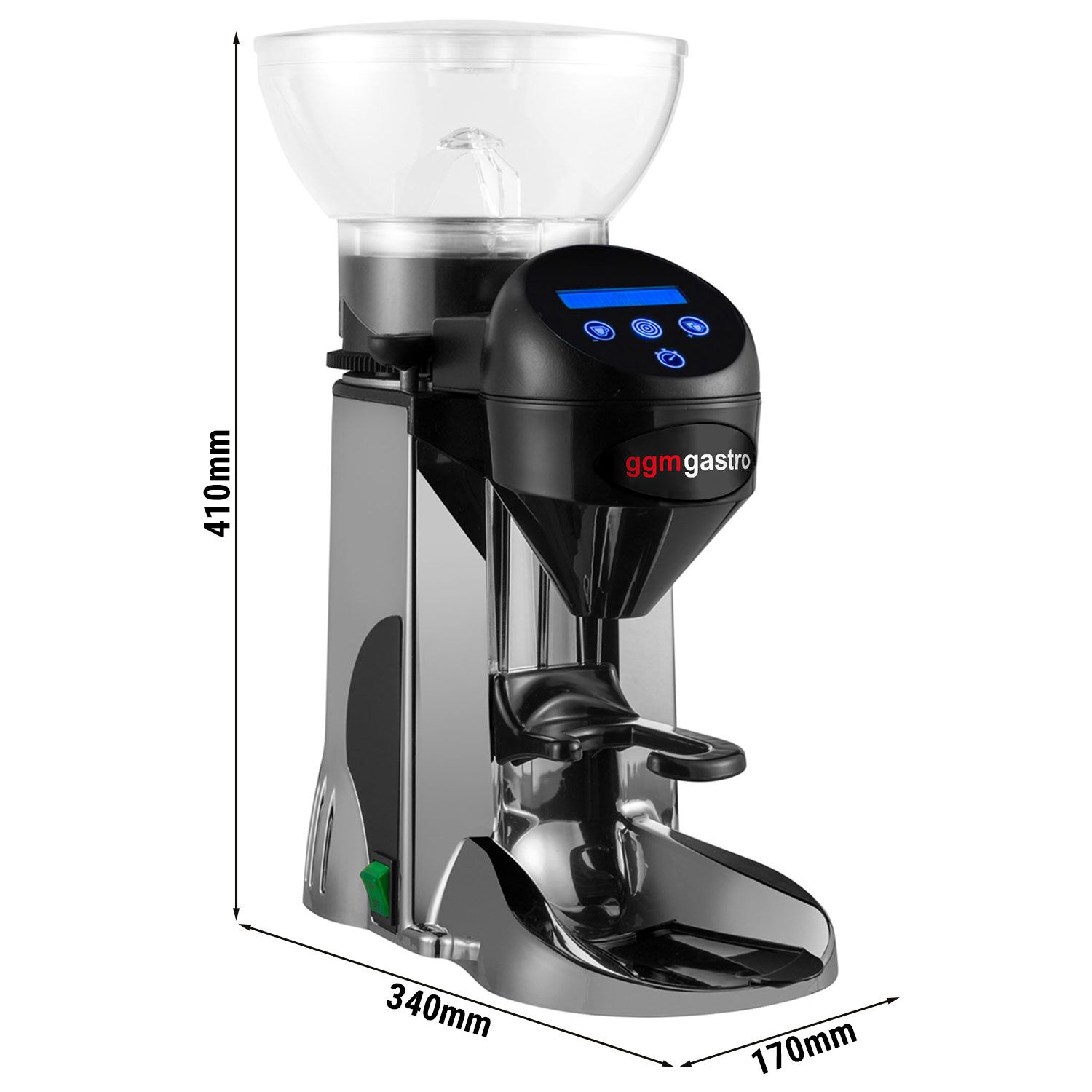Moulin à café – 1 kg – 77 dB – Avec dosage automatique – Argent