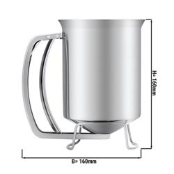 Imbuto dosatore per pasticceria - Manuale - 0,4 L - acciaio inox - con supporto