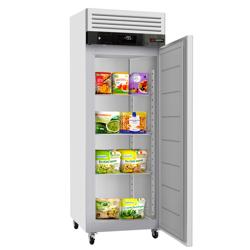 Armario congelador de acero inoxidable ECO - GN 2/1 - 700L - con 1 puerta - ventilado; R290; desescarche automático; ruedas; cerradura con llave; puerta reversible; AISI 430