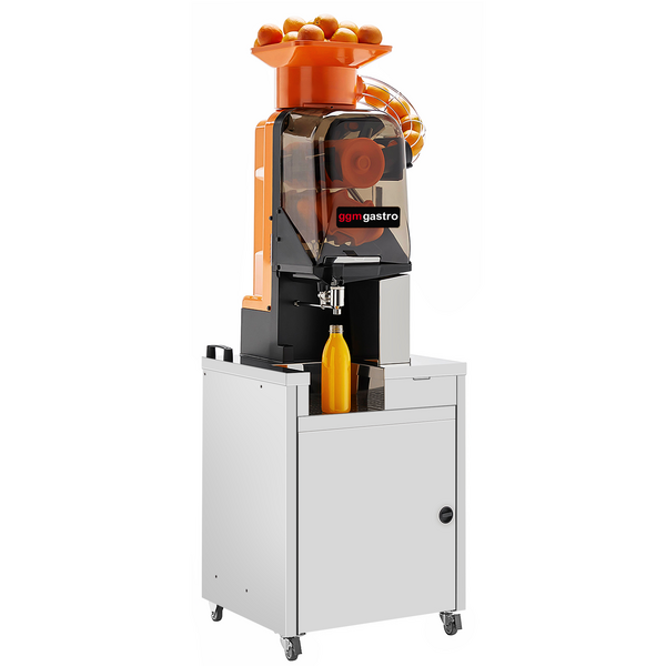 Exprimidor de naranjas eléctrico - con alimentación automática de fruta, modo de limpieza y base - Naranja