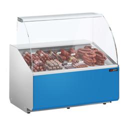 Comptoir vitrine réfrigérée - 944x979mm - +2/+6°C - 200L - Façade bleue (RAL5015)
