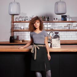 KARLOWSKY | Green Generation Waist Apron – Black - 70×55 cm - recycled polyester - 2 patch pockets