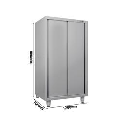 Armoire haute en inox ECO - 1200x700mm - 2 portes coulissantes - Hauteur: 1800mm