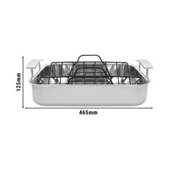 DEMEYERE | INDUSTRY 5 - Roasting pan with roasting grid - 390x330mm - Stainless steel