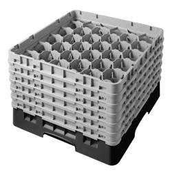 CAMBRO | CAMRACK® - Cestello per il lavaggio dei bicchieri 1/1 - 30 scomparti - con 6 estensori - 500x500mm - Nero