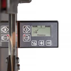 Automatický lis na pomeranče - 550 W - 63 kg - s automatickým podáváním, propustností 15 pomerančů/min, pro Ø 65-80 mm, zásobníkem 8 kg, digitálním ovládáním - oranžová