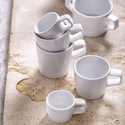 (12 stuks) WHITE DELIGHT - Cappuccinokop - 180ml - Wit