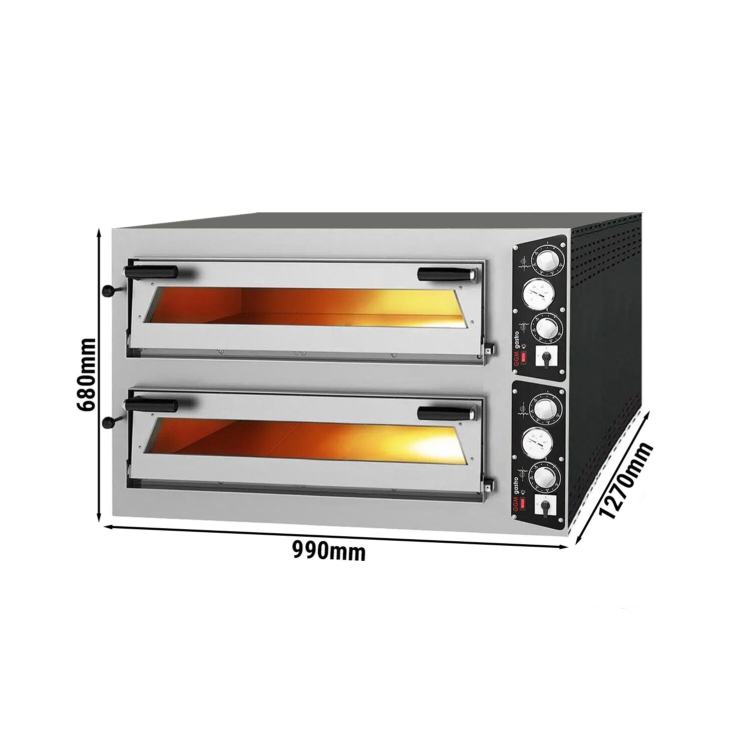 Elektro Pizzaofen 6 6x 35cm Tief Manuell GGM Gastro