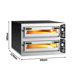 Forno de pizza 6+6x 35 cm (profundidade)