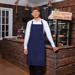 KARLOWSKY | Bib Apron Basic – Navy - 750×1000 mm - Fixed Neck Strap 600 mm - 100% Polyester