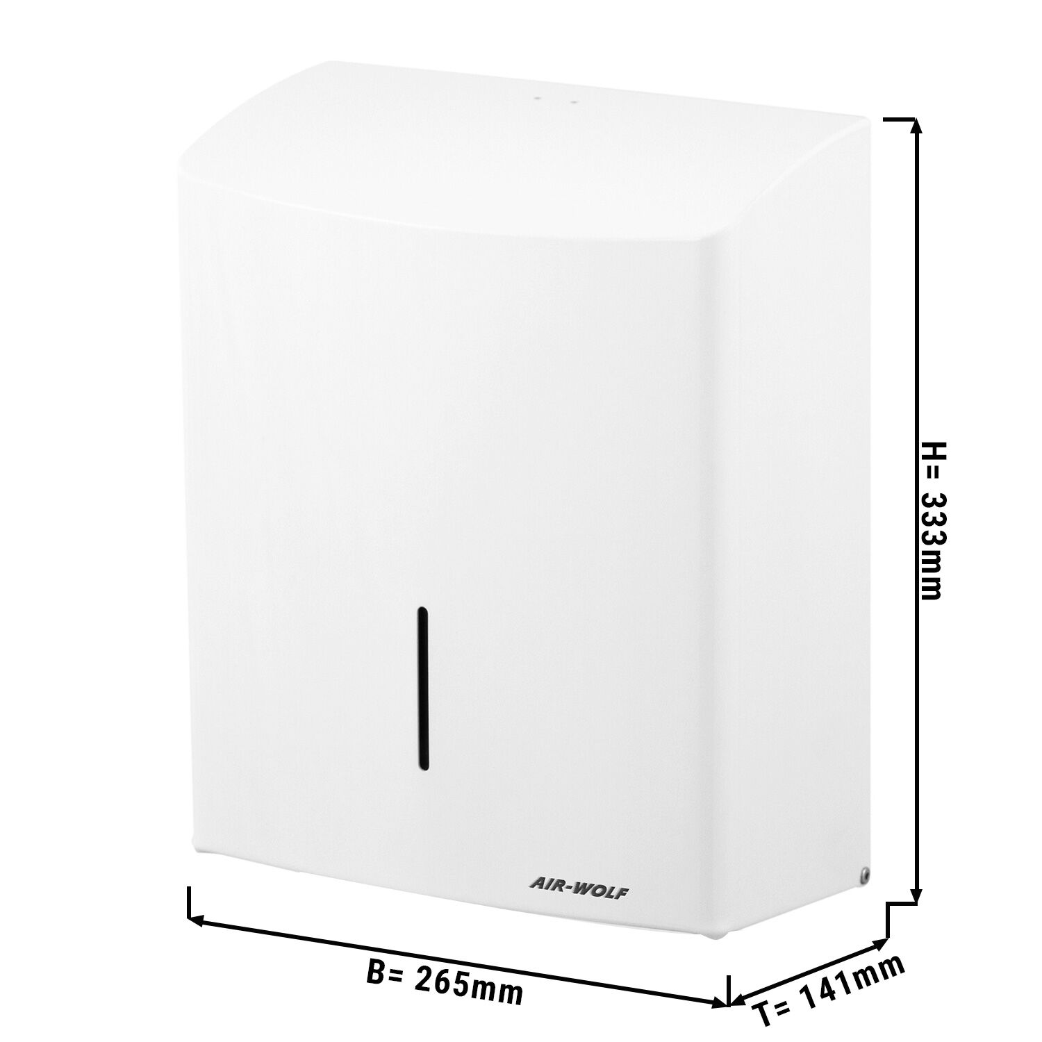 AIR-WOLF | Distributeur de serviettes en papier - pour 600 serviettes - inox  - Blanc