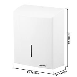 AIR-WOLF | Distributore di asciugamani di carta - per 600 asciugamani - Acciaio inox - Bianco