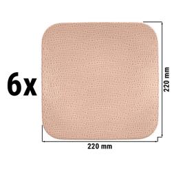 (6 stuks) SELTMANN WEIDEN | Coup bord - plat vierkant - 220x220mm - Oud roze