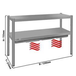 ECO thermal bridge - 1200x370mm - with 2 shelves - height: 725mm