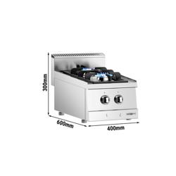 Commercial Gas Hob - 12 kW - 2 High Performance Burners