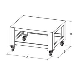 Podstavec - 1450x920 mm - výška: 1100 mm - nerezová ocel - pro pizza pece - kompatibilní s PEZ630G