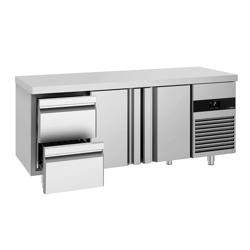 Tavolo refrigerato PREMIUM - 1865x700mm - Ventilata - 474 L - con 2 porte - con 2 cassetti