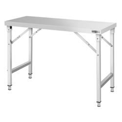 Työtaso ruostumattomasta teräksestä - kokoontaitettava - 1400x600mm	