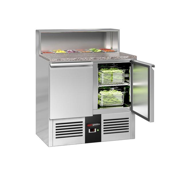Mesa Frigorífica para Salada / Pizza  PREMIUM - 0,9 x 0,7 m - com 2 portas