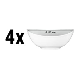 (4 pieces) SELTMANN WEIDEN | Soup bowl – porcelain - oval - 160x135 mm - white