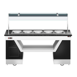 Буфетная Станция BELFAST - с Водяной  баней  (Bain-marie) -2000мм - для 5x GN 1/1