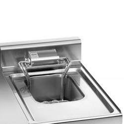 Dubbele elektrische friteuse - 10+10 liter - 18 kW - mechanische bediening - met aftapkraan