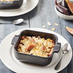 (6 pieces) PEUGEOT | Appolia Square Ceramic Casserole Dish – Slate Grey - 18 cm - 0.66 L