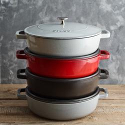 STAUB | BRAISERS - Sauteerpan met Chistera Drop Structure - 280mm - Gietijzer - Zwart