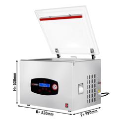 Macchina sottovuoto a campana da banco - 8m³/h - 450W - Digitale
