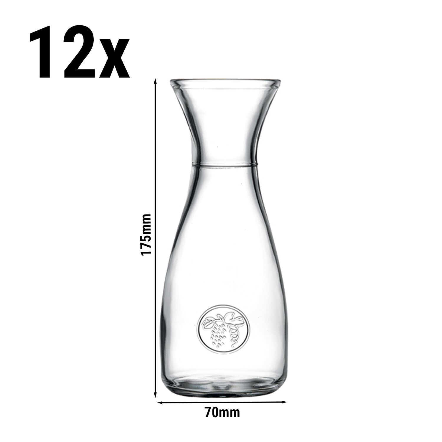 (12 pièces) - Carafe - ATHEN - 250 ml - Transparent