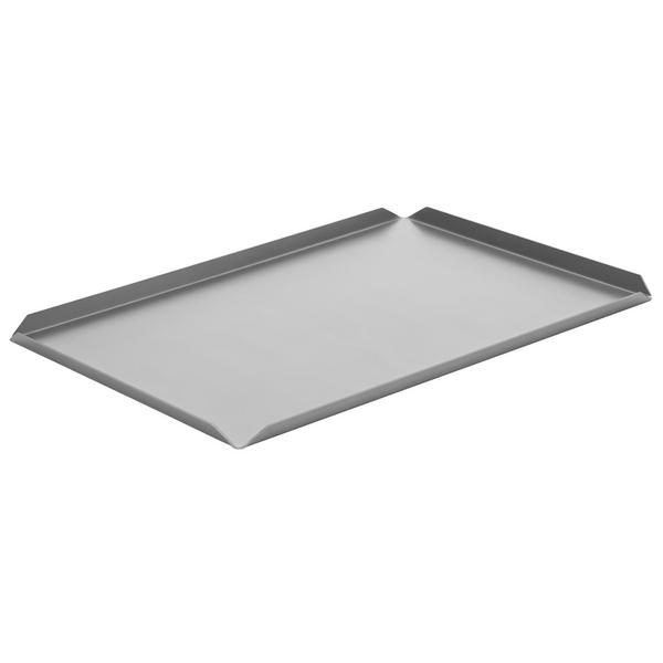 (5 pezzi) Piatto da pasticceria e da presentazione in alluminio - 500x150x10mm - Argento