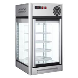 Countertop 4-Sided Glass Display Fridge - 108L - 470mm - Double glazing - square - with 4 rotating shelves - 1 glass door - for patisserie