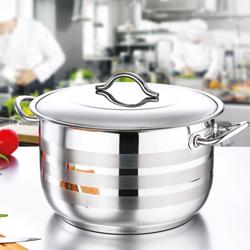 Kookpan - Rvs - 22,5 liter - Ø 36cm - hoogte: 270mm - met deksel - geschikt voor alle warmtebronnen, inclusief inductie
