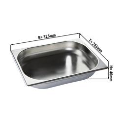 Conteneur GN 1/2 en inox - Hauteur : 40 mm         