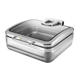 Chafing Dish - GN 2/3 - Hidrolik Cam Kapak - Jel Yakıtlı - 5.5L