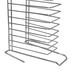 15 tabuleiros Suporte para bandejas de pizza - 318x650x351mm - Aço inoxidável
